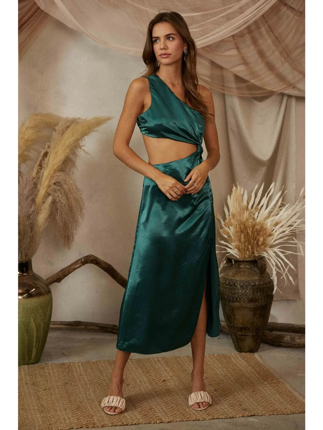 Asymmetrical Cut Out Detail Dress