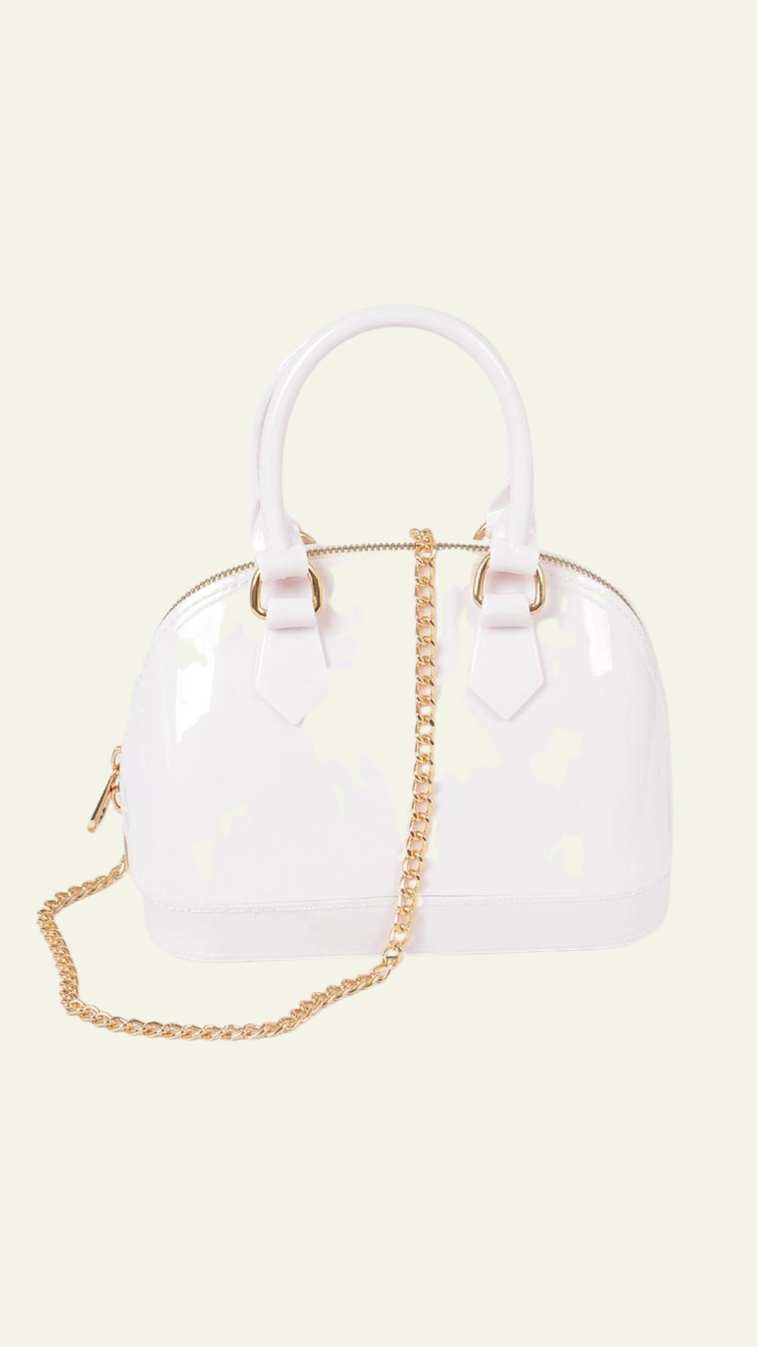White Jelly Handle Clutch