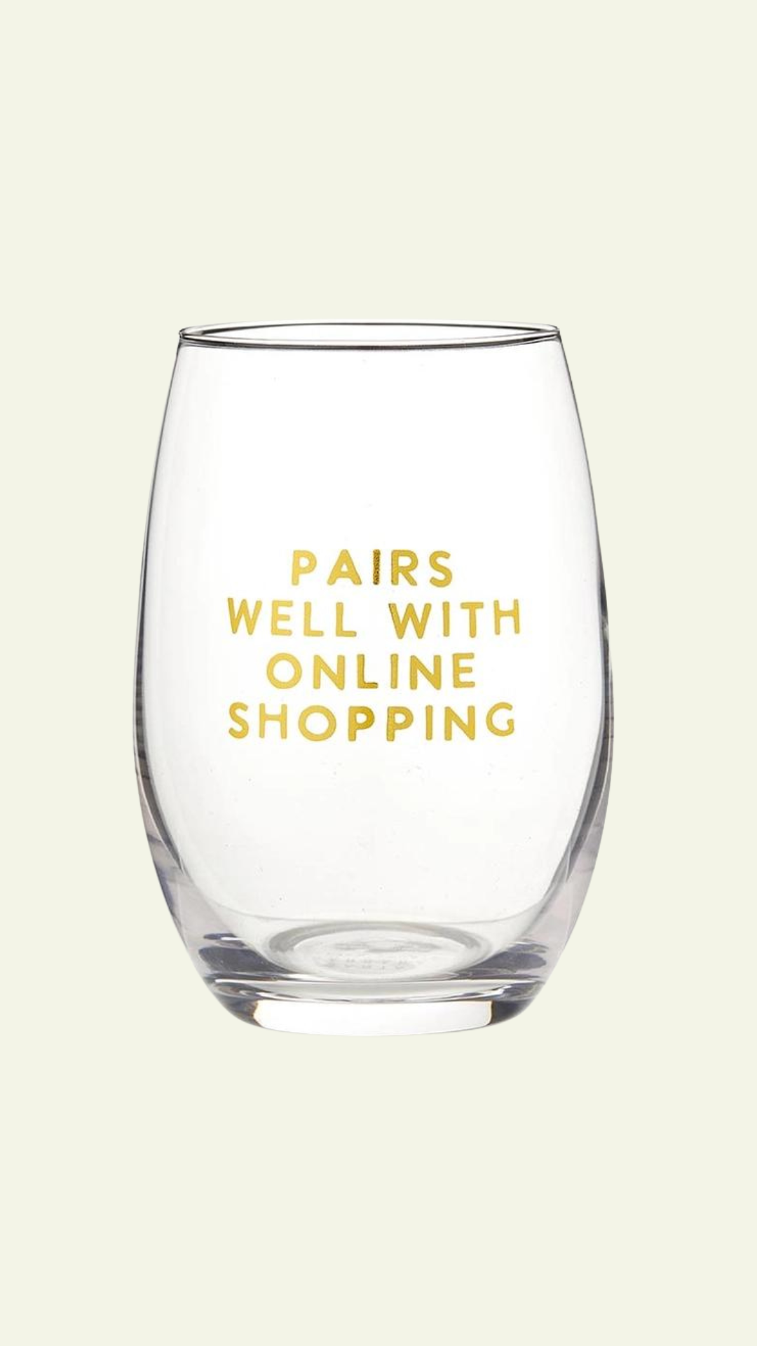 Online Shopping Wine Glass