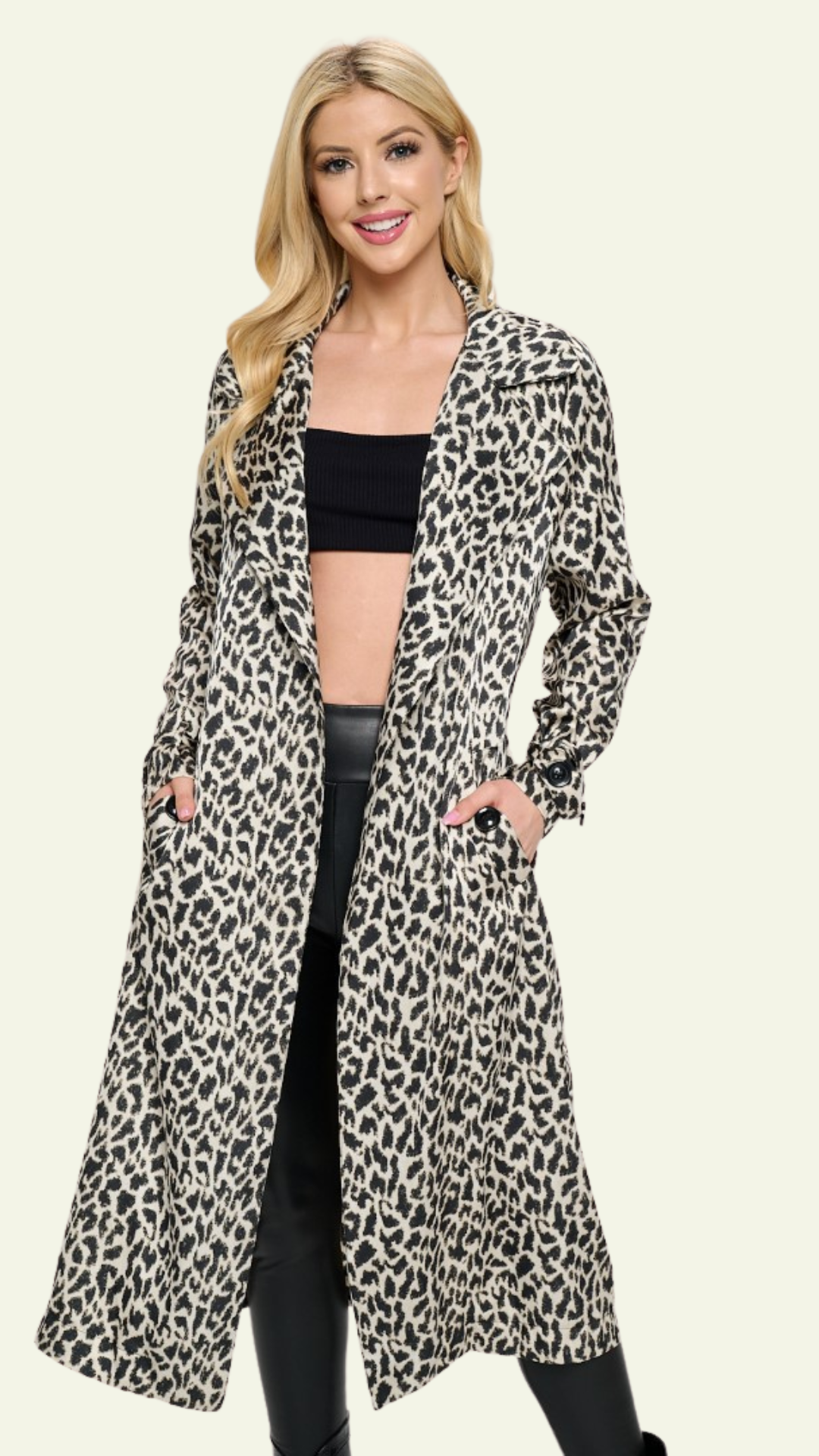 Leopard Trench Coat