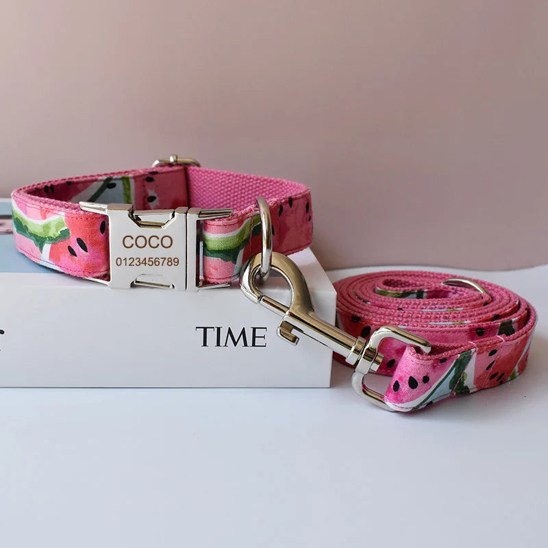 Personalized Pet Bowknot Collar & Leash Set