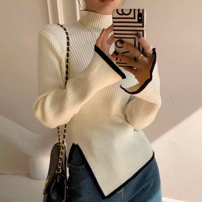 So Chic Turtleneck Sweater