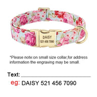 Personalized Floral Dog Collar & Leash Set