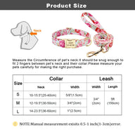 Personalized Floral Dog Collar & Leash Set