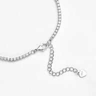 925 Sterling Silver Heart High Carbon Diamond Pendant Necklace