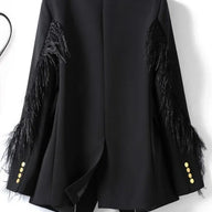 Chic Feather Black Blazer