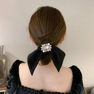 Pearl Satin Scrunchies