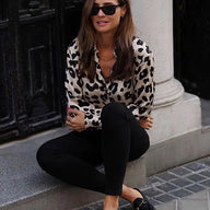 Animal Printed Satin Blouse