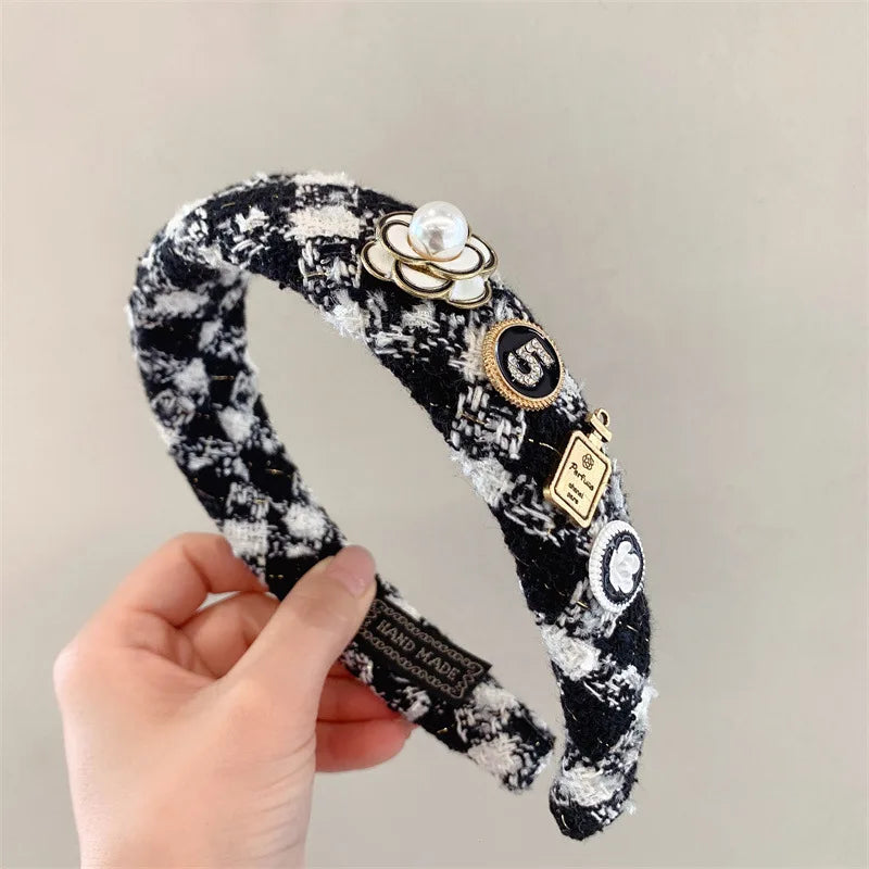 Black & White Camellia Hairband