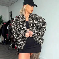 Retro Leopard Print Cotton Coat