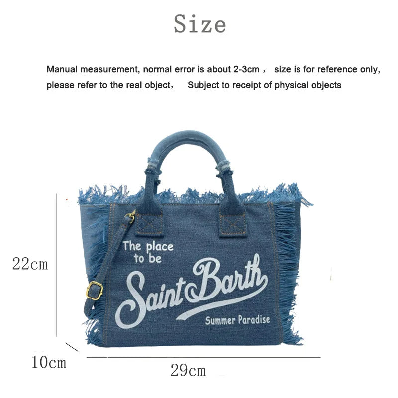 Denim Saint Barth Beach Tote