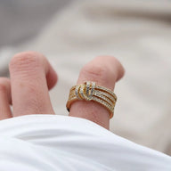 Gold Plated Knot Adjustable Ring