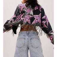 Women’s Tassel Star Pattern Jacket