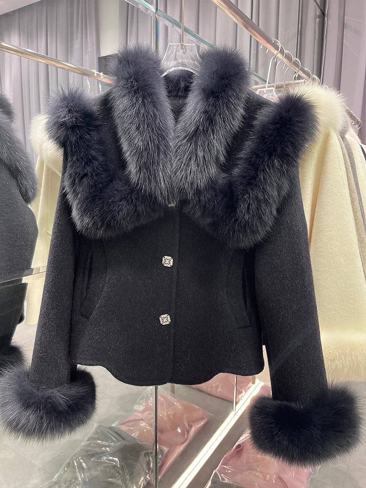 Wool Winter Fur Coat