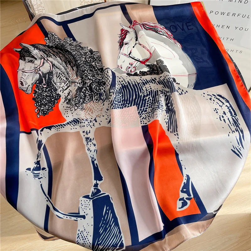 Luxury Horse Printed Scarf