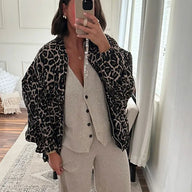 Retro Leopard Print Cotton Coat