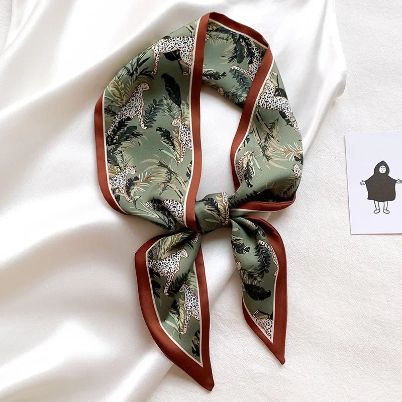 Silk Long Printed Scarf