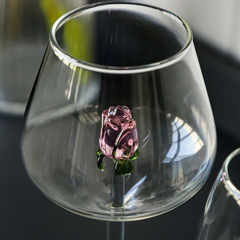 Rose Wine Glass