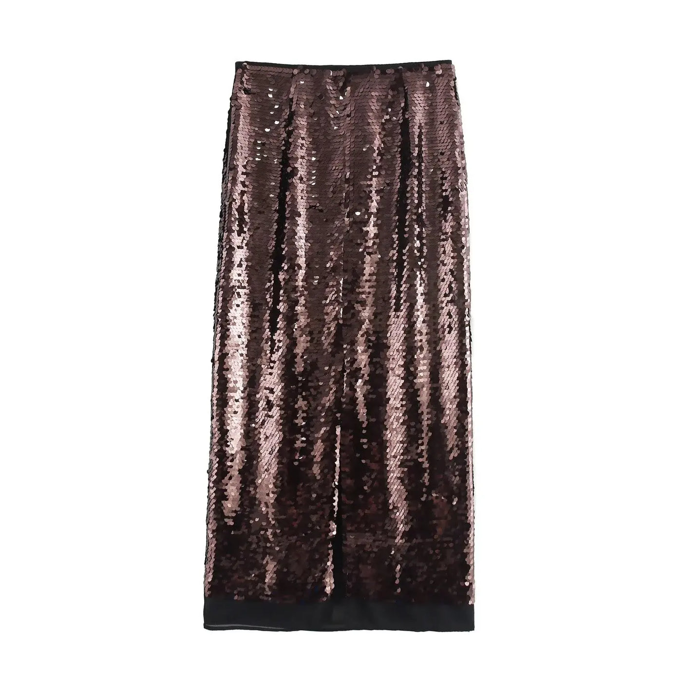 Coffee Shimmer Sequin Skirt