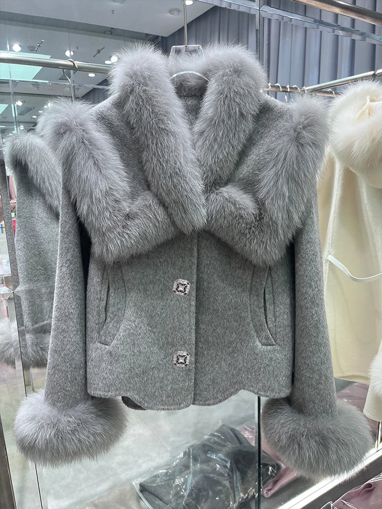 Wool Winter Fur Coat