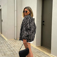 Retro Leopard Print Cotton Coat