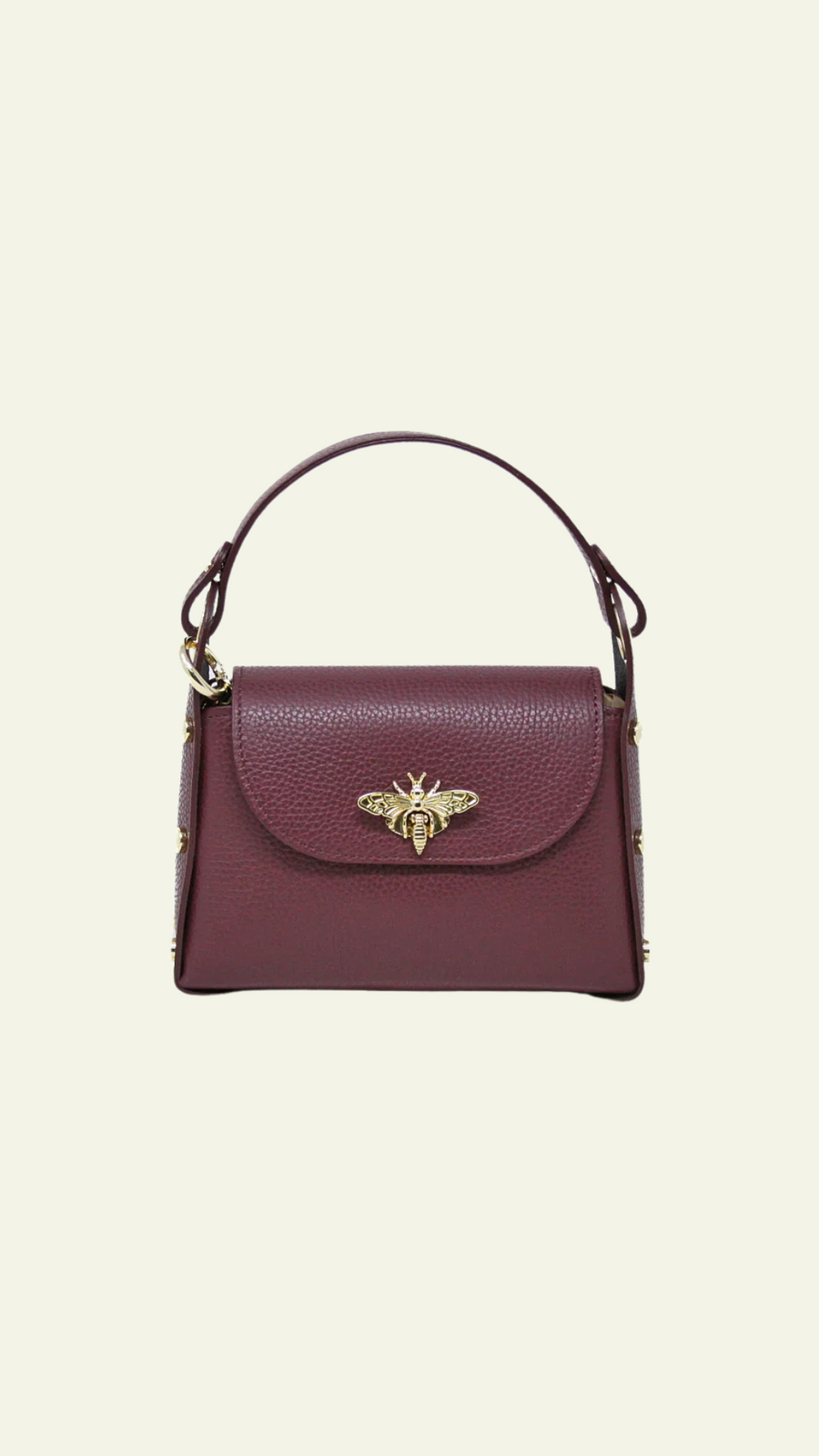 Leather Butterfly Bag Burgundy