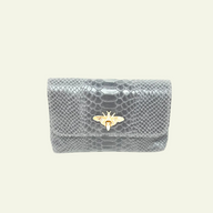 Leather Butterfly Crossbody Dark Grey