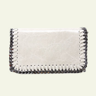 Leather & Chain Handbag Ivory 