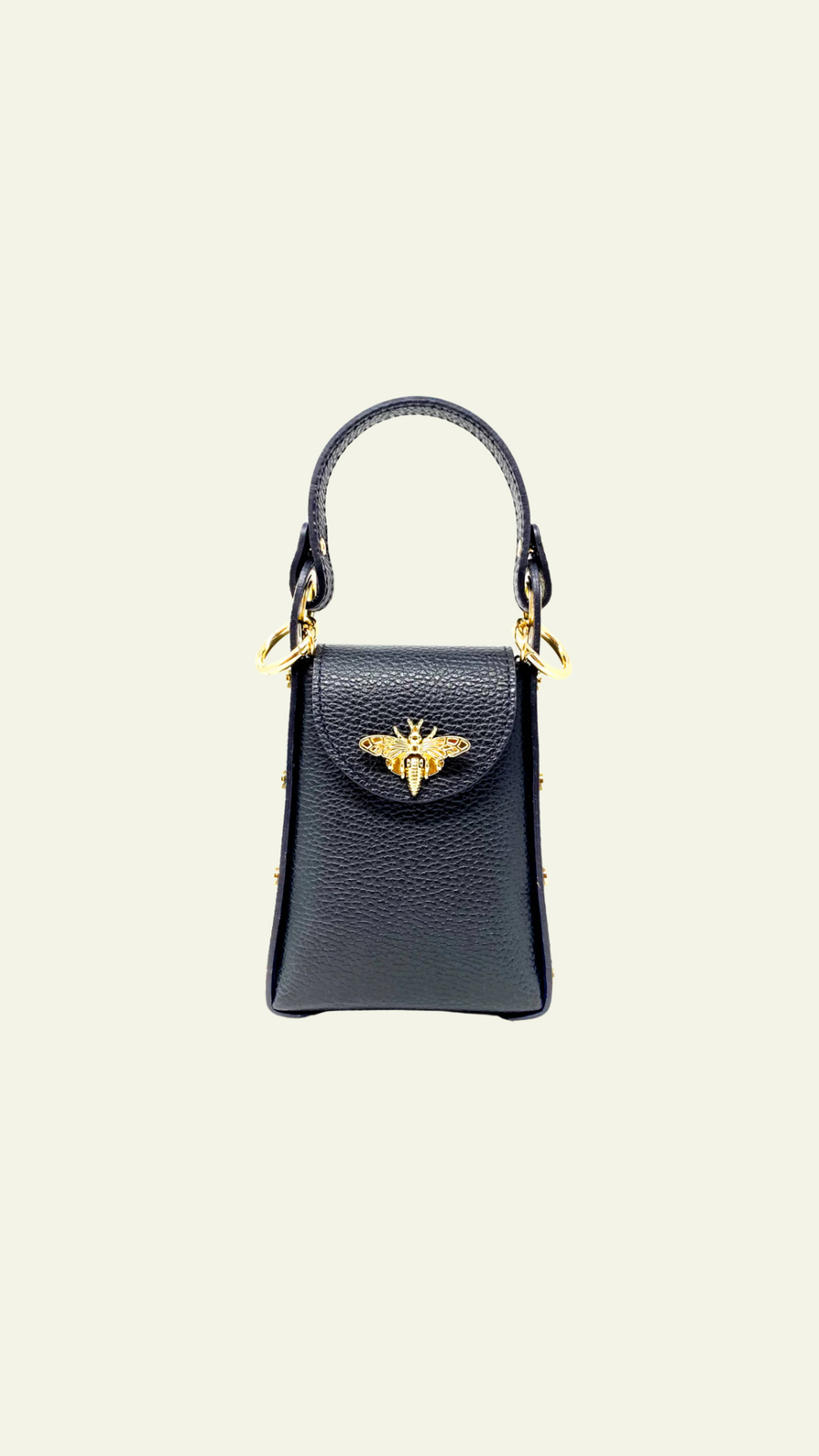 Leather Butterfly Clutch Black