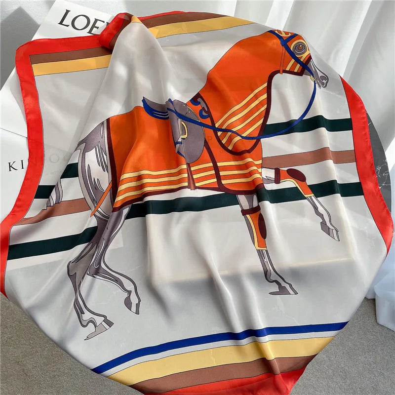 Luxury Horse Printed Scarf