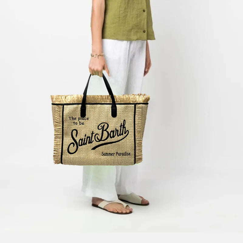 Straw Saint Barth Beach Tote