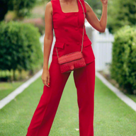 Square Neck Two Piece Suit Set