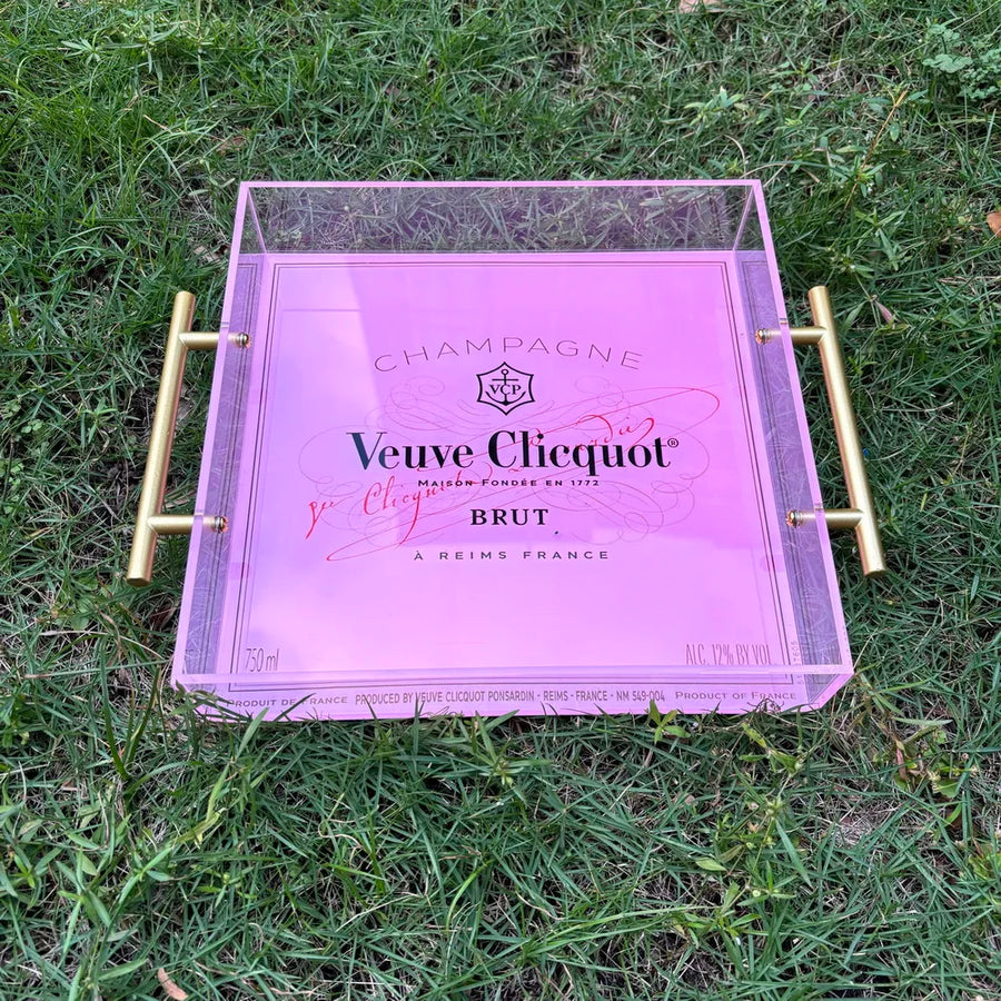 Veuve Acrylic Square Serving Tray