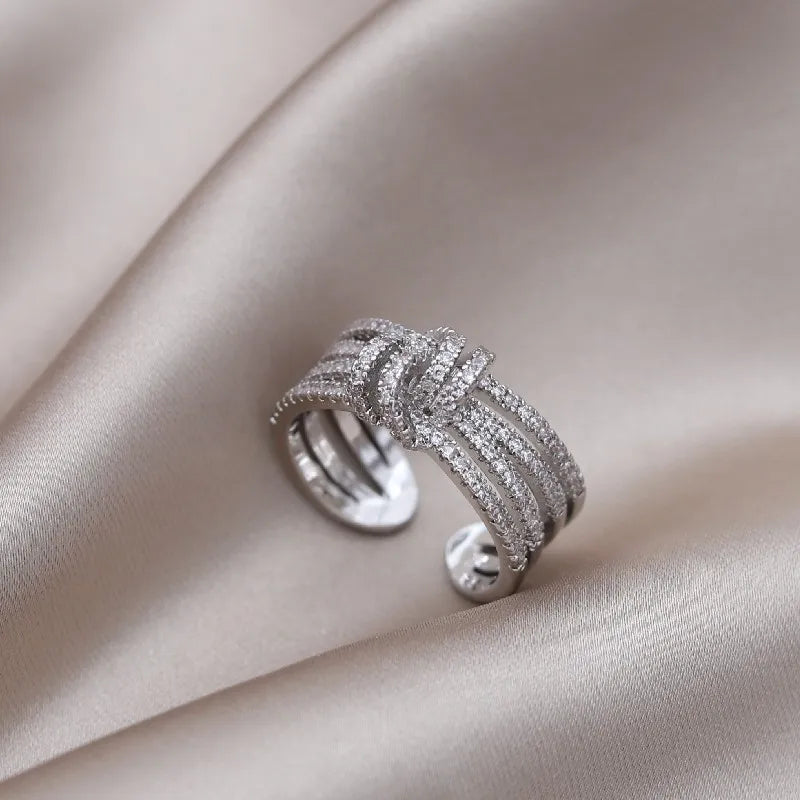 Gold Plated Knot Adjustable Ring