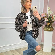 Retro Leopard Print Cotton Coat