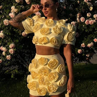 3D Flower Two Piece Set