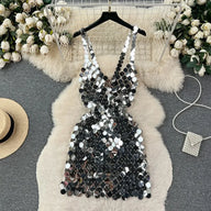 Sequins Spaghetti Strap Dress