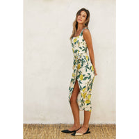 Vintage Lemon Tulip Hem Dress