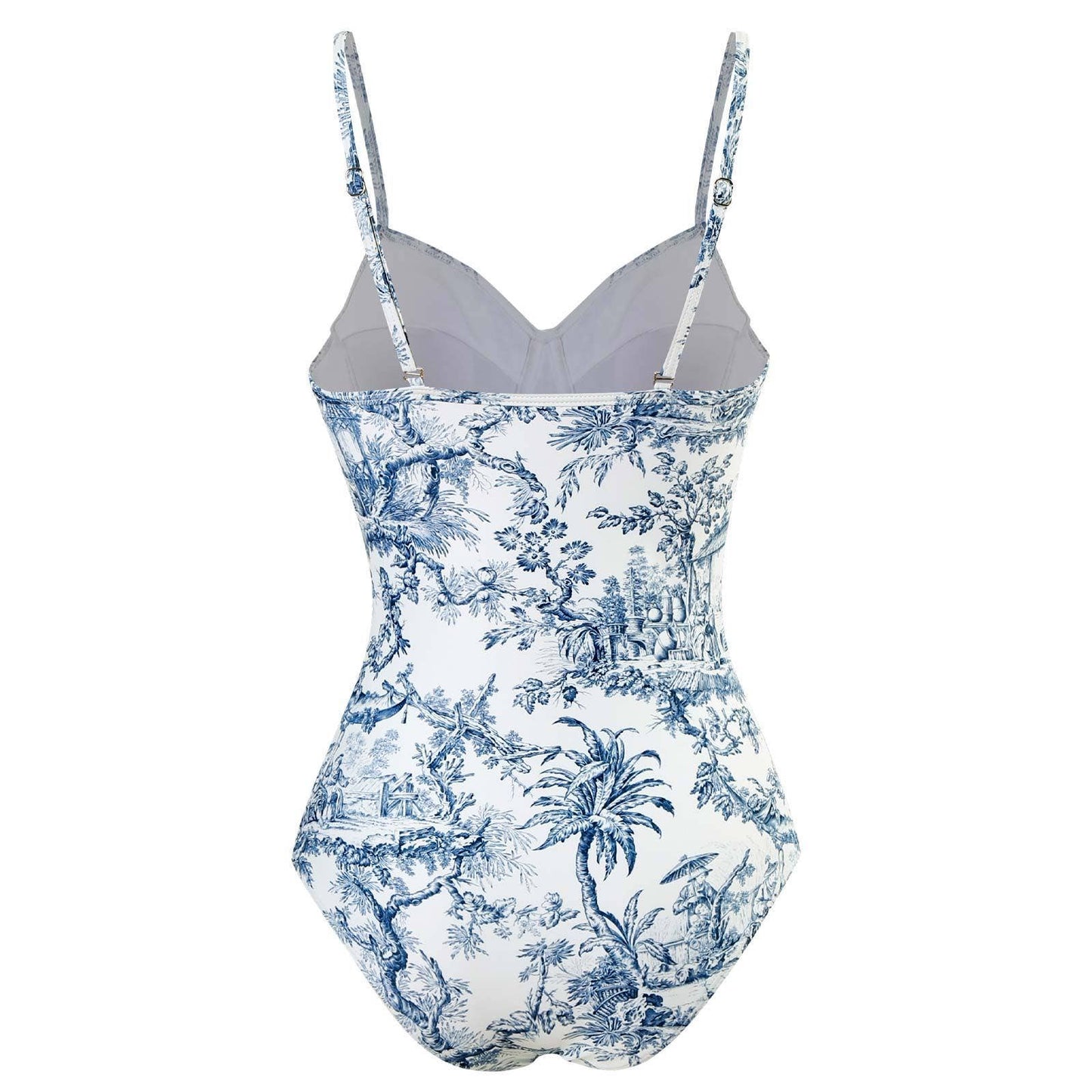 SET: Blue Ocean Printed One Piece & Matching Sarong