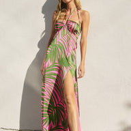 Tropical Adventures Halter Dress