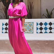 Hot Pink Silk Dress