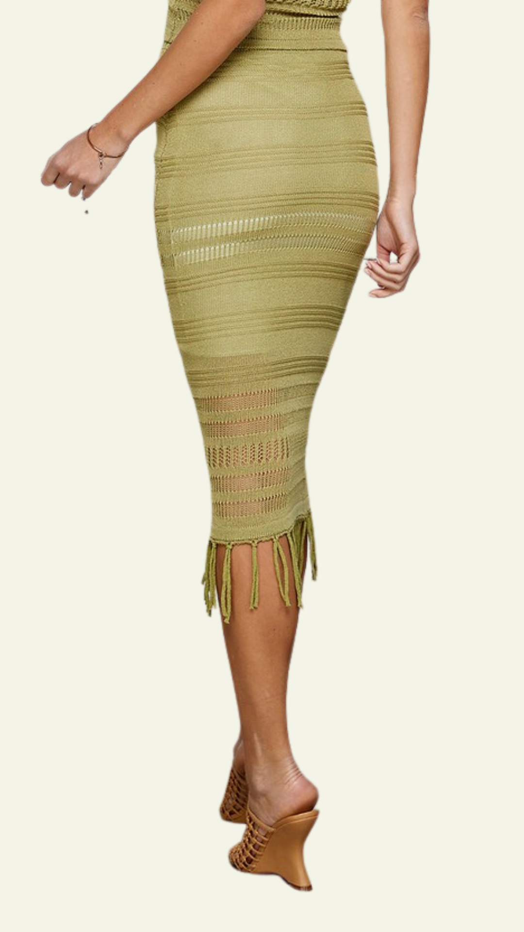Textured Tassel Skirt