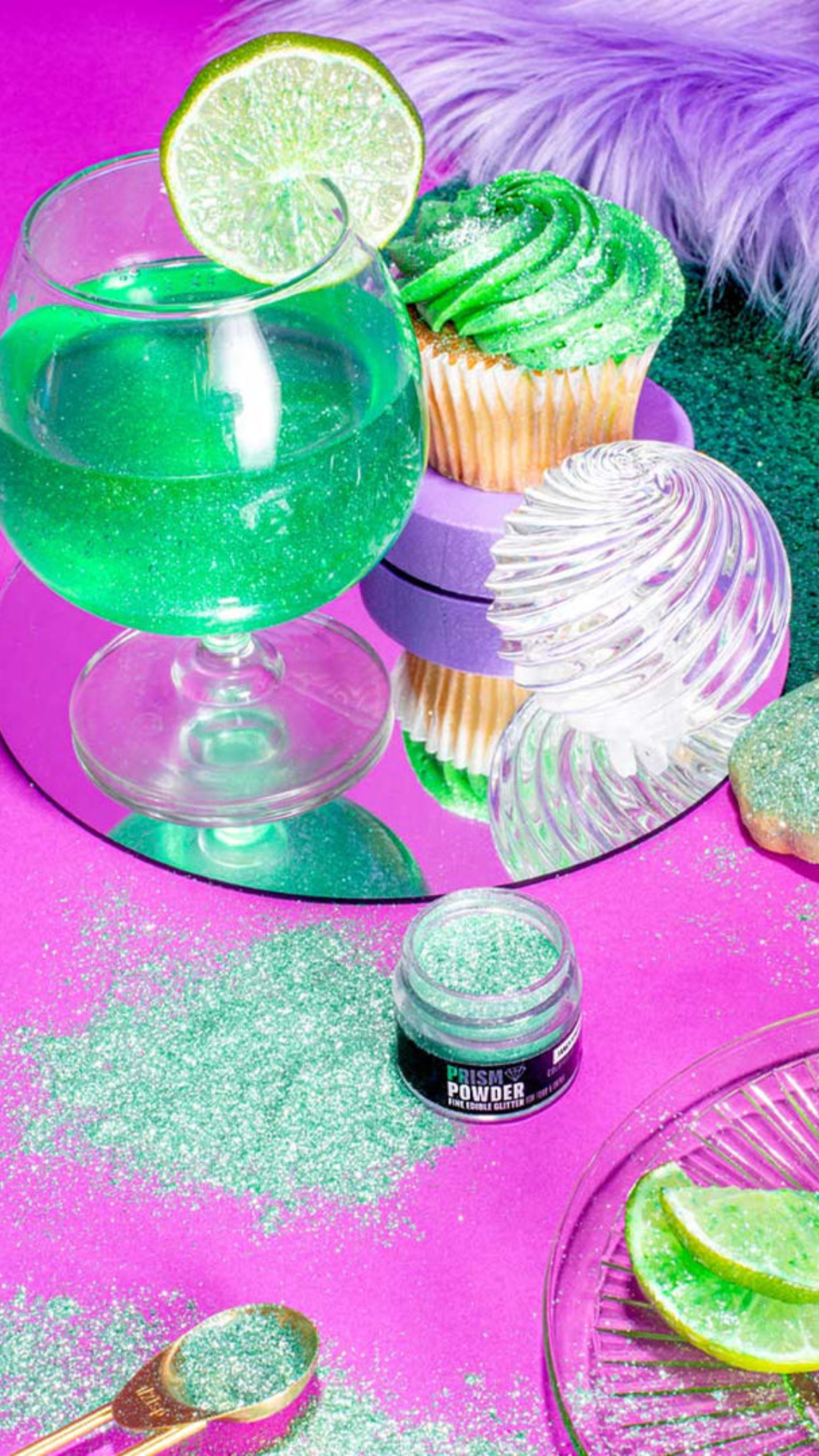 Edible Glitter Powder: Emerald