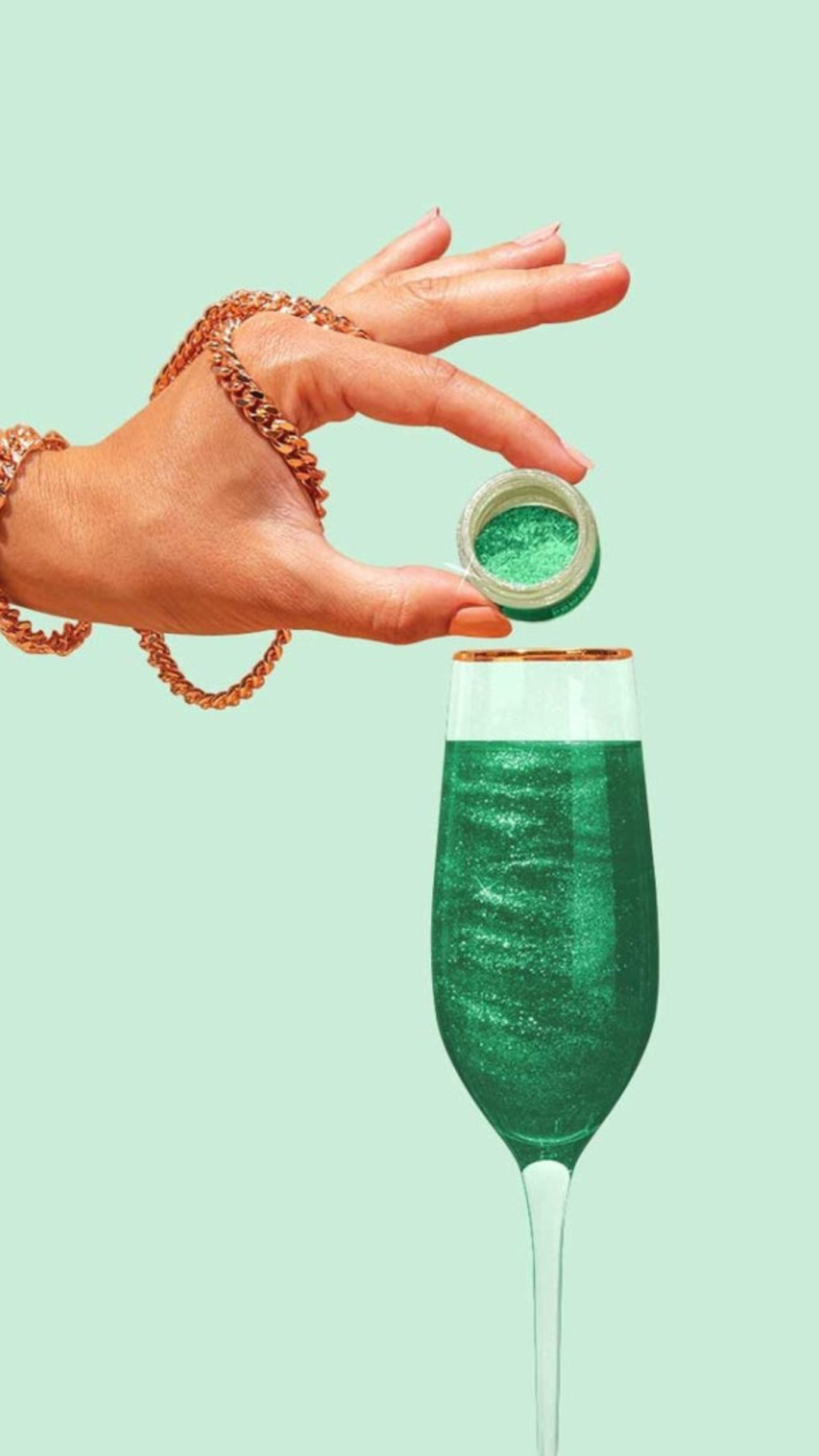 Edible Glitter Powder: Emerald